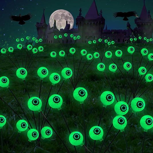 e???Halloween Sale  Solar Eyeball Swaying Firefly Lights