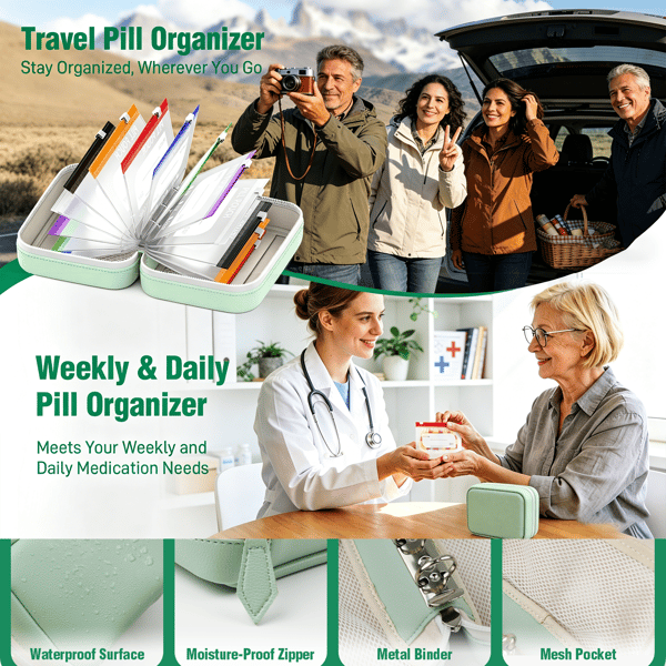 Travel Pill Organizer Set ✈️💊 | 7-Bag & 14-Bag Options for Pills, Vitamins & Supplements
