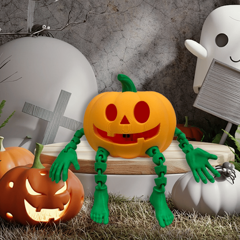e???Cute Halloween Articulated Pumpkin Man Lampe???