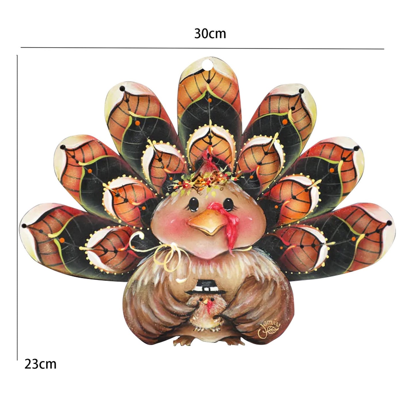 🦃Turkey Wreath Door Hanger 🍂 Thanksgiving  Decor - 🎃Fall Wall Decoration
