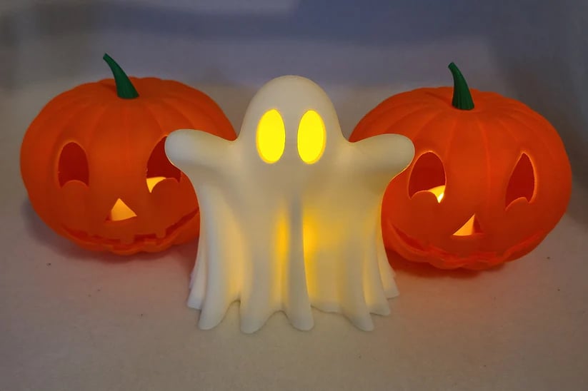 🔥Halloween Decorations - 3D Printing Cute Ghosts With Tea Lights