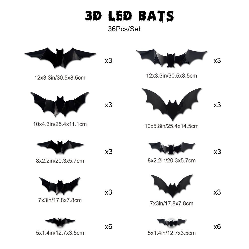 e??£¤e??£¤e?|?Halloween 3D Lighted Bats