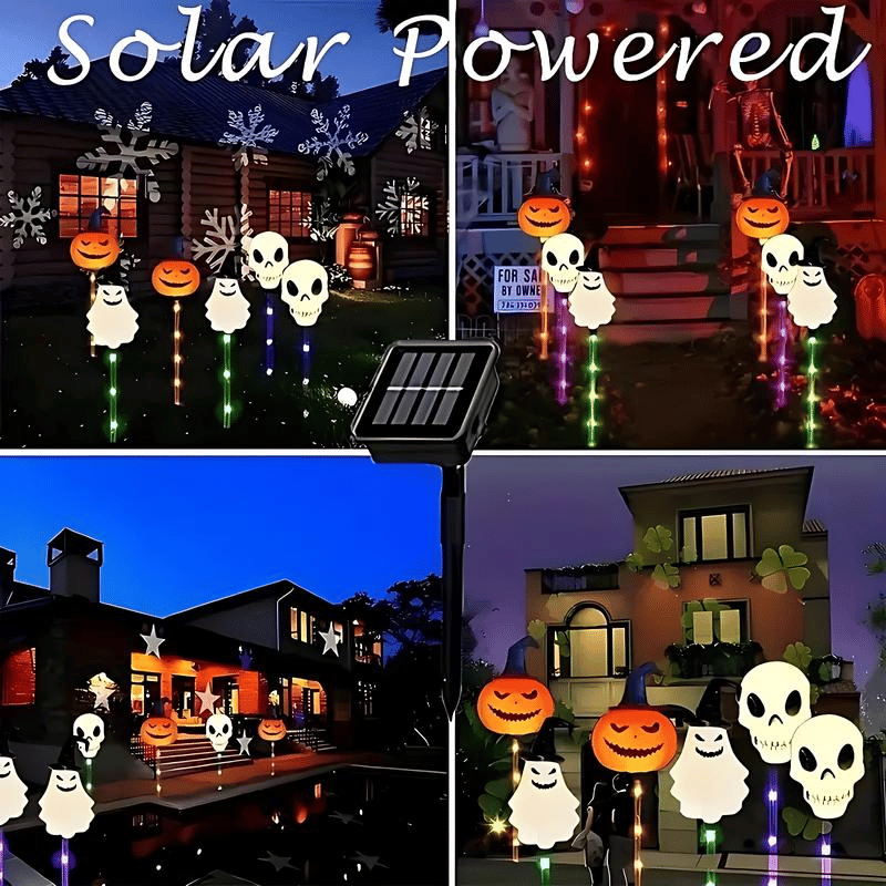 e???e???6-Pack LED Solar Halloween Ground Lights