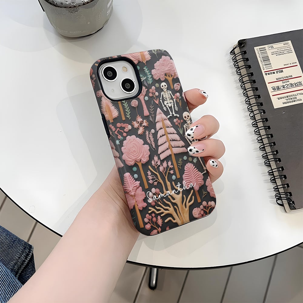 💀🌼Vintage Skeletons in Bloom Phone Case