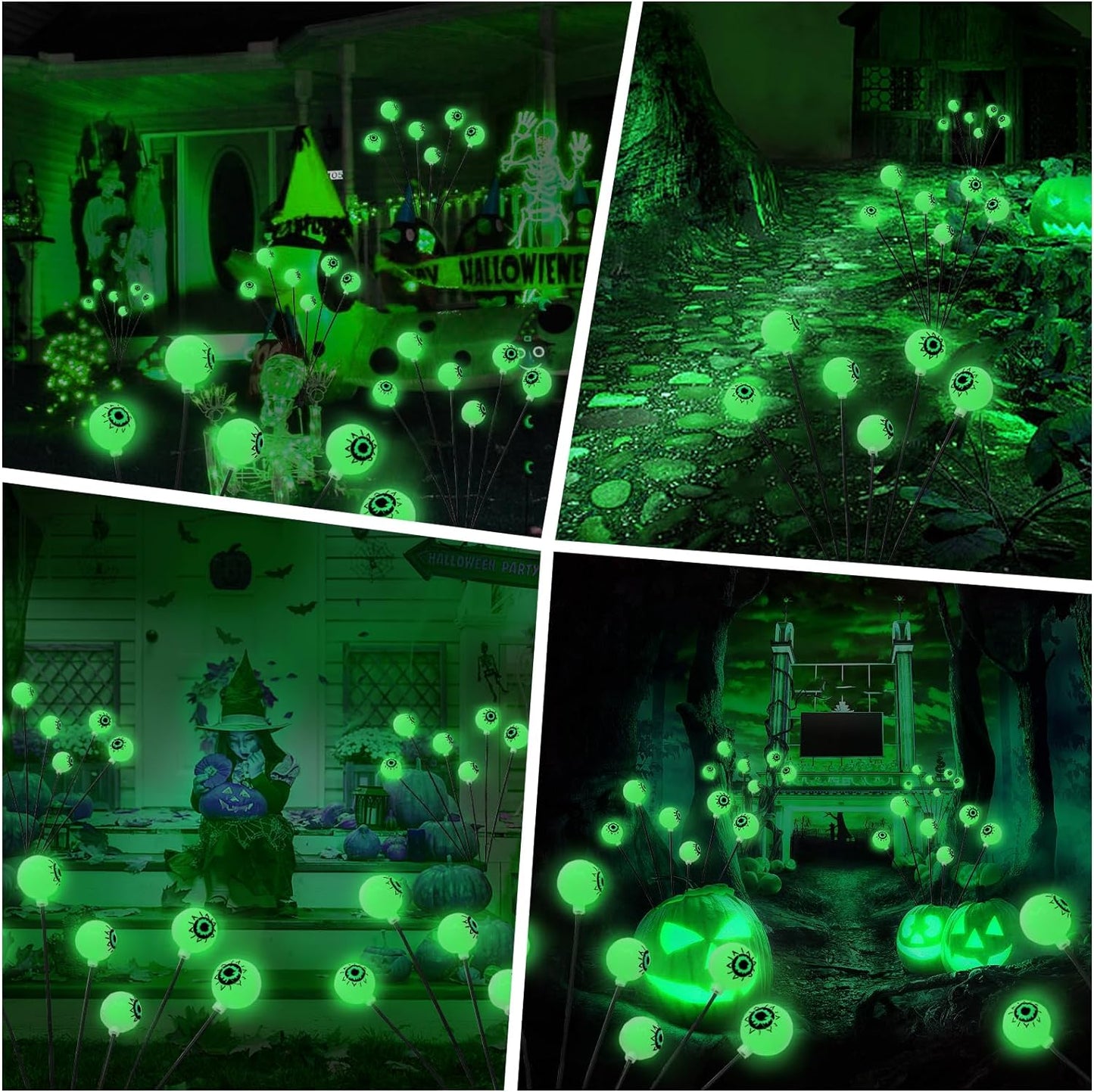 e???Halloween Sale  Solar Eyeball Swaying Firefly Lights
