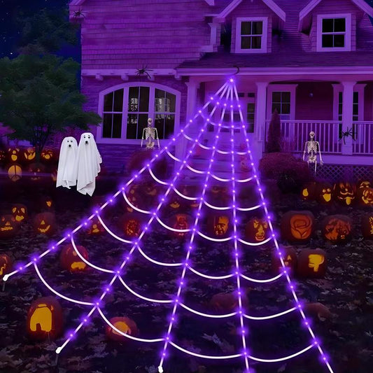 e???Halloween Hot Salea??Halloween LED Pumpkin Lamp with Creepy Spider - Flameless Flickering Candle Light for Home Decor