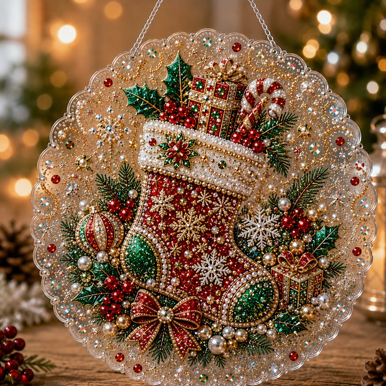 🎄Christmas DIY Diamond Painting Hanging Ornament Kit💎