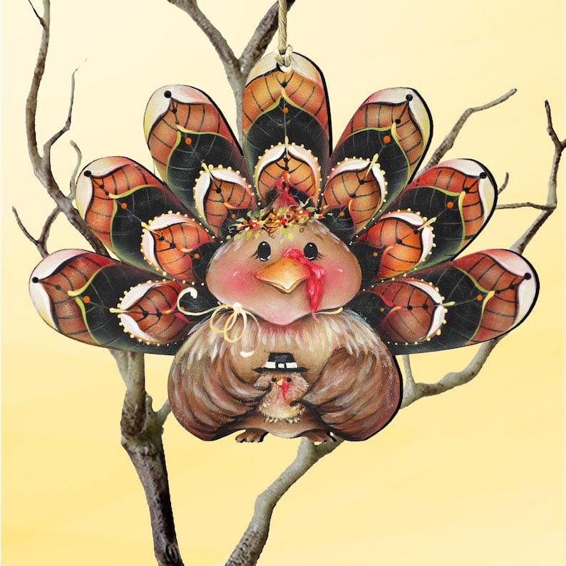 🦃Turkey Wreath Door Hanger 🍂 Thanksgiving  Decor - 🎃Fall Wall Decoration