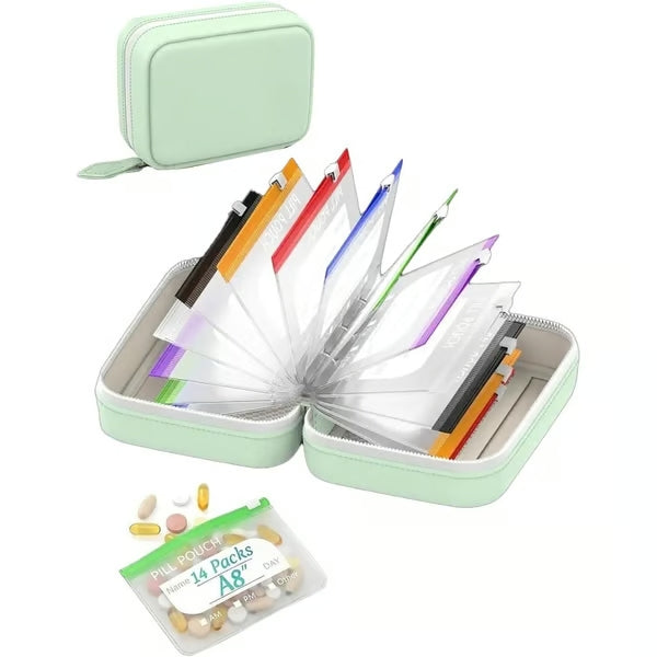 Travel Pill Organizer Set ✈️💊 | 7-Bag & 14-Bag Options for Pills, Vitamins & Supplements