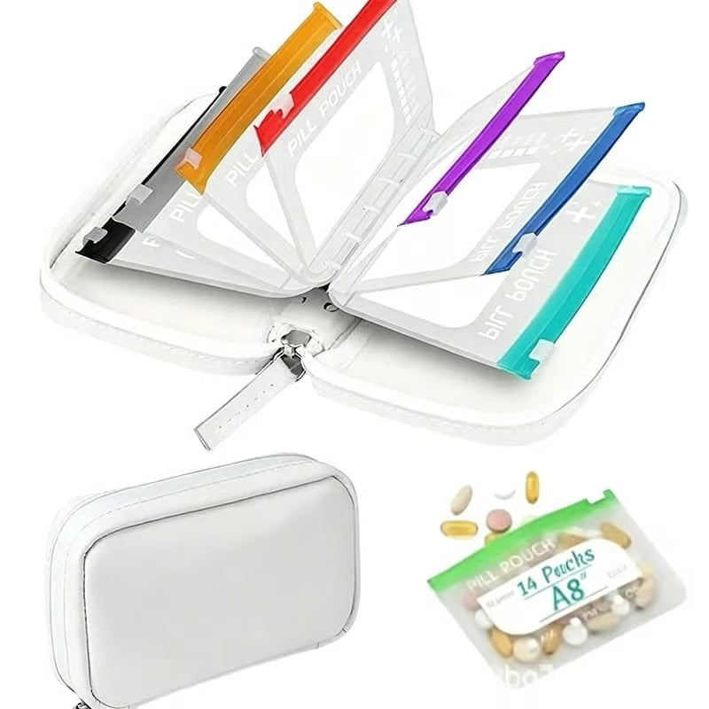 Travel Pill Organizer Set ✈️💊 | 7-Bag & 14-Bag Options for Pills, Vitamins & Supplements