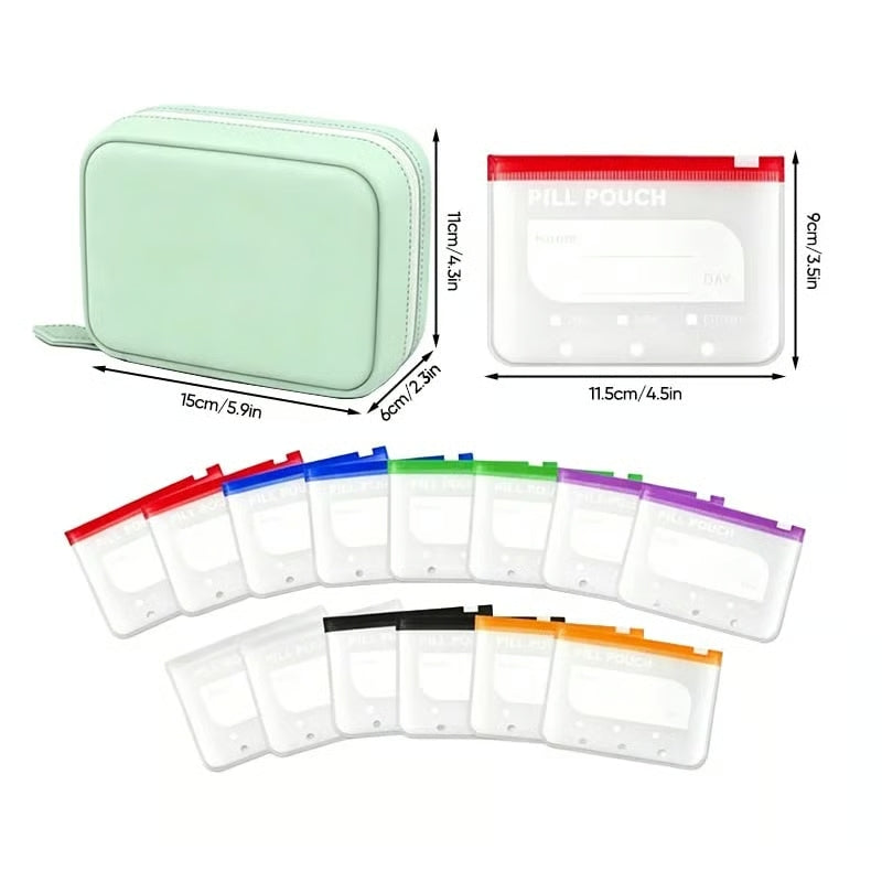 Travel Pill Organizer Set ✈️💊 | 7-Bag & 14-Bag Options for Pills, Vitamins & Supplements