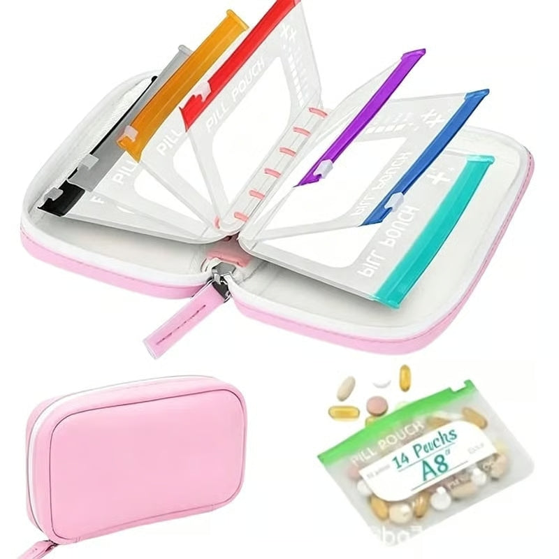 Travel Pill Organizer Set ✈️💊 | 7-Bag & 14-Bag Options for Pills, Vitamins & Supplements
