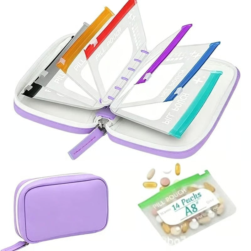 Travel Pill Organizer Set ✈️💊 | 7-Bag & 14-Bag Options for Pills, Vitamins & Supplements