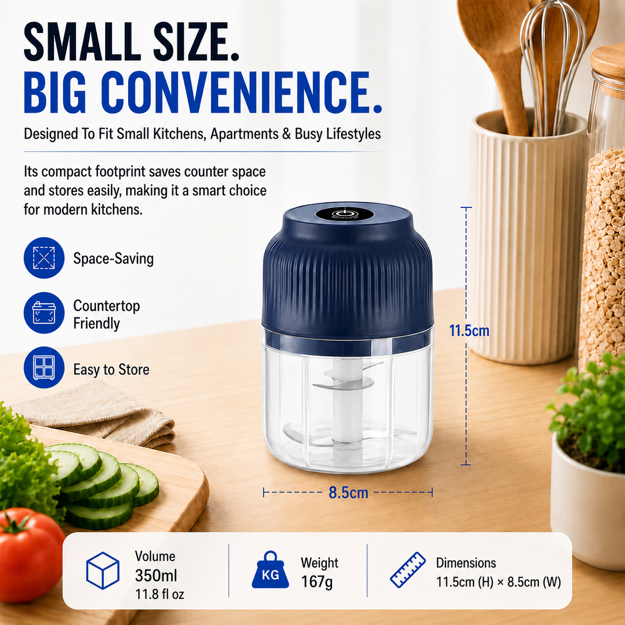 🔥Limited Time Buy One Get One Free!🔋 Wireless Mini Food Chopper with USB Charging